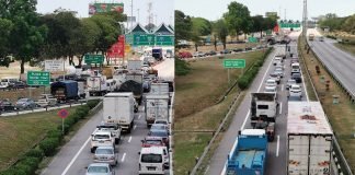 Massive Traffic Jam on Mainland Roads Leading to Penang Bridge