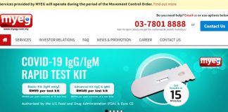 Health Ministry’s MDA Denies Allowing MyEG to Advertise, Sell Covid-19 Test Kits