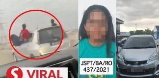 Police nab female driver in viral video for endangering children’s lives
